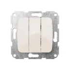 DEA Выключатель 3кл с/у 10А мех. Беж | KR-78-0234 | Kranz