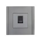 FORTE@PIANO Розетка компьютерная RJ45 кат.5E FP532 сталь IEK