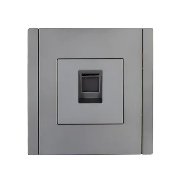 FORTE@PIANO Розетка компьютерная RJ45 кат.5E FP532 сталь IEK