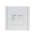 FORTE@PIANO Розетка компьютерная двойная RJ45 кат.5E FP233 белый IEK
