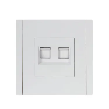 FORTE@PIANO Розетка компьютерная двойная RJ45 кат.5E FP233 белый IEK