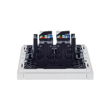 FORTE@PIANO Розетка компьютерная двойная RJ45 кат.5E FP233 белый IEK