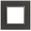 Рамка для розеток и выключателей Elegance 14-5101-16 на 1 пост, стекло, титан