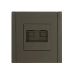 FORTE@PIANO Розетка компьютерная двойная RJ45 кат.5E FP333 серый IEK