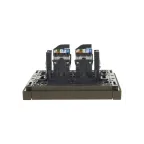 FORTE@PIANO Розетка компьютерная двойная RJ45 кат.5E FP333 серый IEK