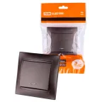                  Выключатель 1 кл. с подсветкой 10А шоколад "Лама" | SQ1815-0504 | TDM
               