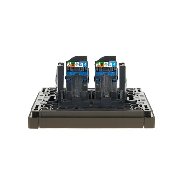FORTE@PIANO Розетка компьютерная двойная RJ45 кат.6 FP334 серый IEK