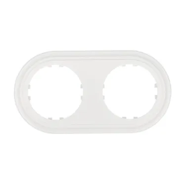 Рамка 2-постовая круглая (белый) Vintage-Classic | 889204-1 | Ecoplast