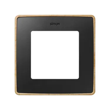 Simon 82 Рамка декоративная, 1 пост, Select, S82 Detail, графит-дерево (Бук) | 8201610-271 | Simon
