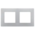                  ETIKA Рамка 2 поста алюминий
               