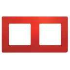 ETIKA Рамка 2 поста красная