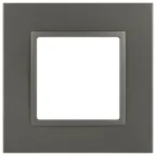 Рамка для розеток и выключателей Elegance 14-5011-16 Classic, на 1 пост, титан