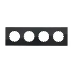                  Рамка 4-постовая квадрат (черный) Vintage-Quadro | 884408-1 | Ecoplast
               