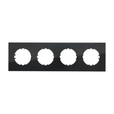 Рамка 4-постовая квадрат (черный) Vintage-Quadro | 884408-1 | Ecoplast