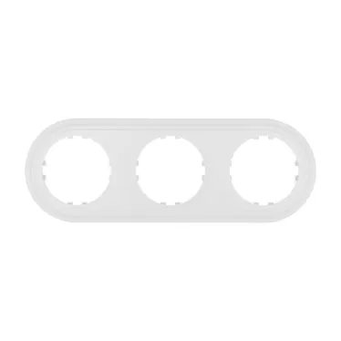 Рамка 3-постовая круглая (белый) Vintage-Classic | 889304-1 | Ecoplast