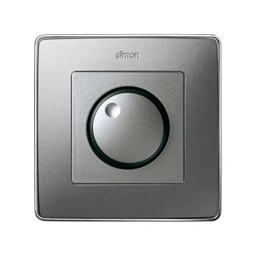 Simon 82 Накладка на проходной поворотно-нажимной светорегулятор, S82 Detail алюминий | 82054-93 | Simon
