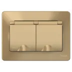 Розетка BLANCA скрытой установки IP44 двойная, с заземлением, со шторками, 16А, 250В, титан