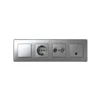 Simon 82 Рамка декоративная, 4 поста, Select, S82 Detail, алюминий-хром | 8201640-093 | Simon