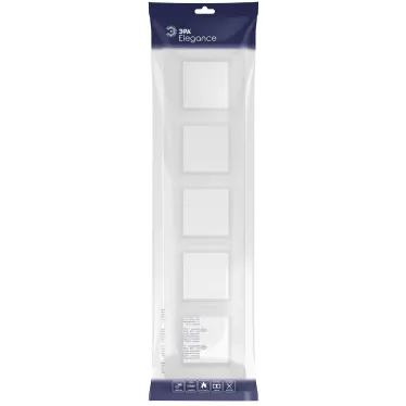 Рамка для розеток и выключателей Elegance 14-5005-01М на 5 постов, белый матовый
