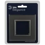 Рамка для розеток и выключателей Elegance 14-5101-16 на 1 пост, стекло, титан