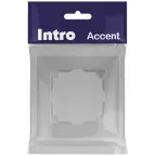 Рамка для розеток и выключателей Intro Accent 6-501-03 на 1 пост, СУ, алюминий