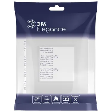 Рамка для розеток и выключателей Elegance 14-5001-01М на 1 пост, белый матовый