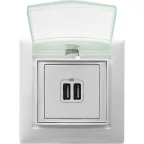VALENA Рамка 1 пост IP44 белая