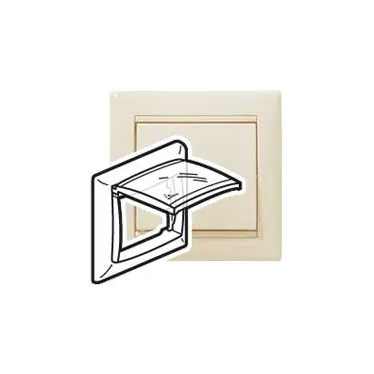 VALENA Рамка 1 пост IP44 слоновая кость