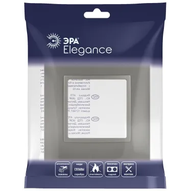 Рамка для розеток и выключателей Elegance 14-5011-16 Classic, на 1 пост, титан