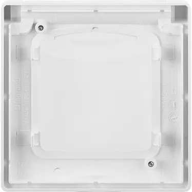 Рамка с защитной крышкой IP 44 INSPIRIA белая