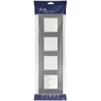 Рамка для розеток и выключателей Elegance 14-5014-16 Classic, на 4 поста, титан
