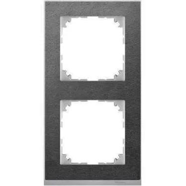 M-Pure D?cor 2-постовая рамка, сланец/цвет алюминия | MTN4020-3669 | Schneider Electric