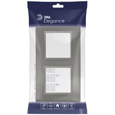 Рамка для розеток и выключателей Elegance 14-5012-16 Classic, на 2 поста, титан