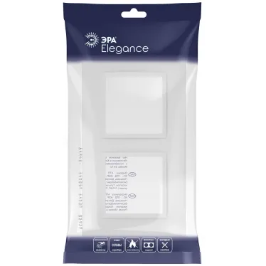 Рамка для розеток и выключателей Elegance 14-5012-01М Classic, на 2 поста, белый матовый