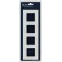 Рамка для розеток и выключателей Elegance 14-5104-01М на 4 поста, стекло, белый матовый+бел.