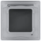 Рамка с защитной крышкой IP 44 INSPIRIA алюминий