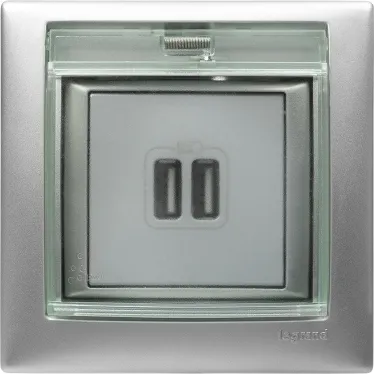 VALENA Рамка 1 пост алюминий IP44
