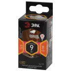 Лампа светодиодная F-LED P45-9W-827-E27 gold (филамент, шар золот, 9Вт, тепл, E27) | Б0047025 | ЭРА