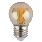 Лампа светодиодная F-LED P45-9W-827-E27 gold (филамент, шар золот, 9Вт, тепл, E27) | Б0047025 | ЭРА