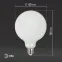 Лампа светодиодная F-LED G125-15w-840-E27 OPAL (филамент, шар опал, 15Вт, нетр, E27) | Б0047039 | ЭРА