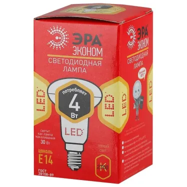 Лампа cветодиодная ECO LED R39-4W-827-E14 (диод, рефлектор, 4Вт, тепл, E14) (10/100/4900) | Б0020631 | ЭРА