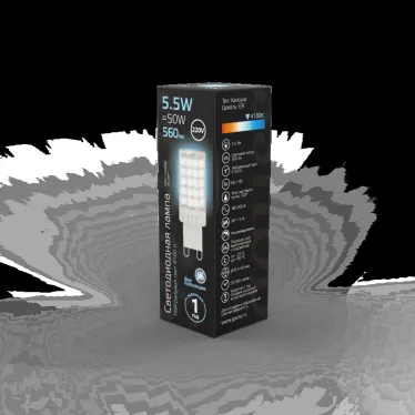 Лампа светодиодная G9 AC185-265V 5,5W 560lm 4100K керамика LED 1/10/200 | 107009206 | Gauss