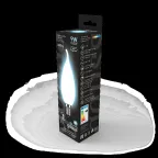 Лампа светодиодная Filament Свеча на ветру 9W 610lm 4100К Е14 milky LED 1/10/50 | 104201209 | Gauss