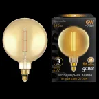 Лампа светодиодная LED Vintage Filament Straight G200 6W E27 200*283mm Amber 890lm 2700K 1/6 | 154802118 | Gauss