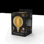 Лампа светодиодная LED Vintage Filament Straight G200 6W E27 200*283mm Amber 890lm 2700K 1/6 | 154802118 | Gauss
