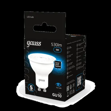 Лампа светодиодная MR16 5W 530lm 6500K GU10 LED 1/10/100 | 101506305 | Gauss
