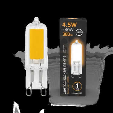 Лампа светодиодная LED G9 AC220-240V 4.5W 380lm 3000K Glass | 107809104 | Gauss