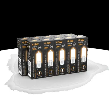 Лампа светодиодная LED G9 AC220-240V 4.5W 380lm 3000K Glass | 107809104 | Gauss