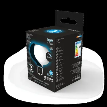 Лампа светодиодная Filament А190 10W 890lm 4100К Е27 milky диммируемая LED 1/6 | 1017802210-D | Gauss