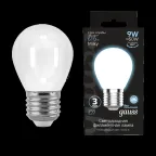 Лампа светодиодная Filament Шар 9W 610lm 4100К Е27 milky LED 1/10/50 | 105202209 | Gauss